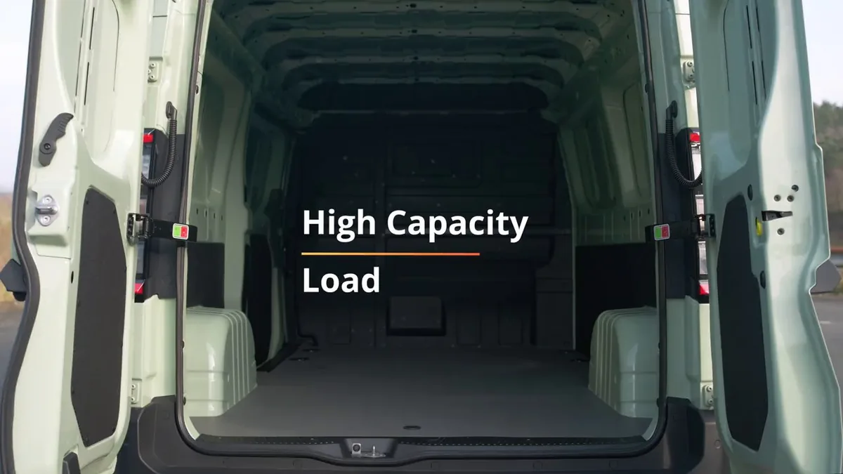 Farizon SV load bay with rear doors open